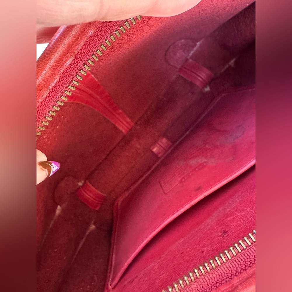🎈Vintage Coach Red  Ergo Zip 9025 🎈 - Picture 11 of 13